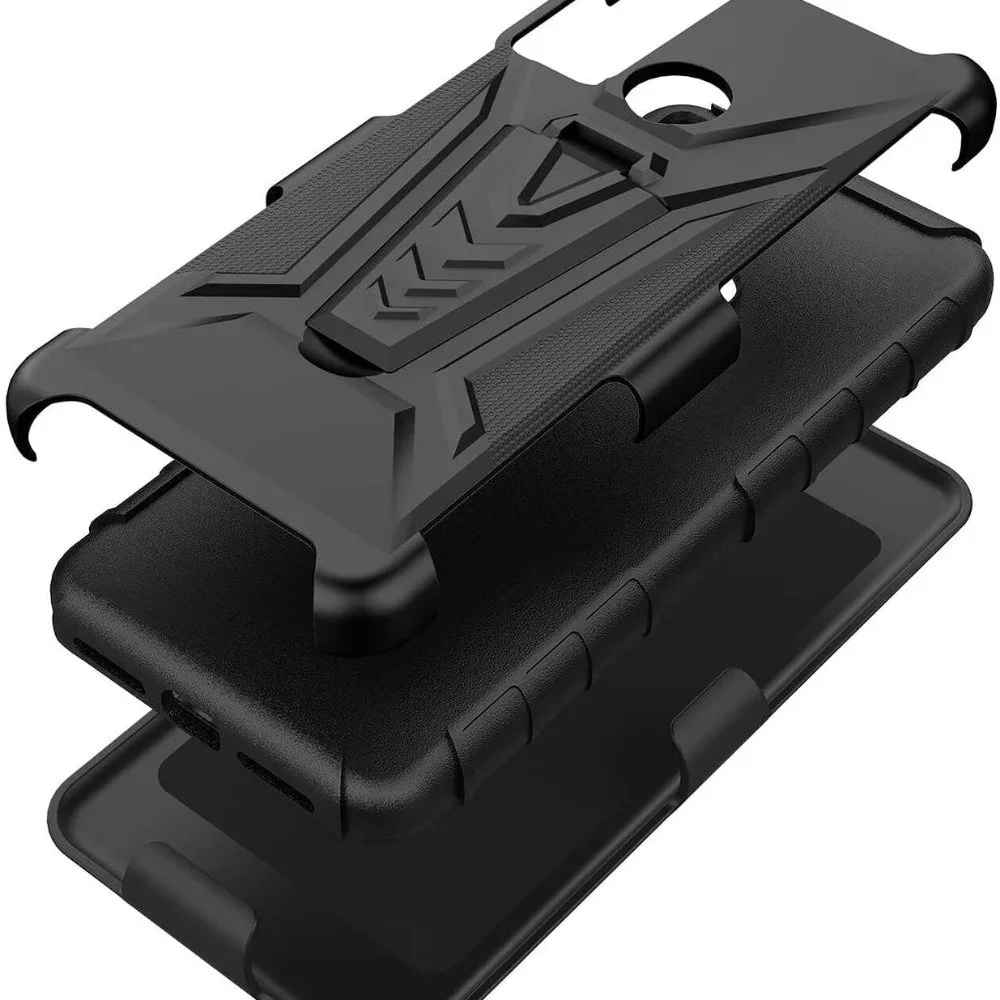 V Holster For TCL 30V 5G Kick Stand Rugged Case Cover MISS BOSS CROWN